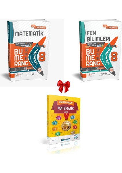 Güncel 8. Sınıf Matematik ve Fen Bilimleri Bumerang Etkinlikli Kitap Konu Anlatımlı
