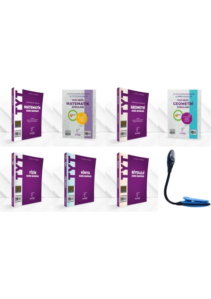 TYT Sayısal Ağırlıklı Tüm Dersler Kazandıran Ful Set Soru Bankası Set + Kitap Okum