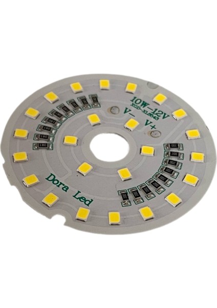 12Volt 10Watt Smd 5630 Ledli Led Modül Beyaz 10mm Delik Çaplı 12V 10W Avize Ledi 56mm