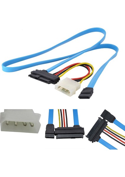 Sas Seri Bağlı Scsı SFF-8482 - Sata Kablosu HDD Sabit Disk Sürücüsü Adaptör Kablosu 70CM Sas Denetleyicisini Sata Sabit Sürücülere Bağlayın (Yurt Dışından)