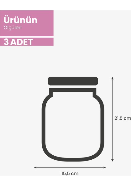 Gümüş Metal Kapaklı Kavanoz Görünümlü Saklama Poşeti 9 Adet 3 Büyük 3 Orta 3 Küçük