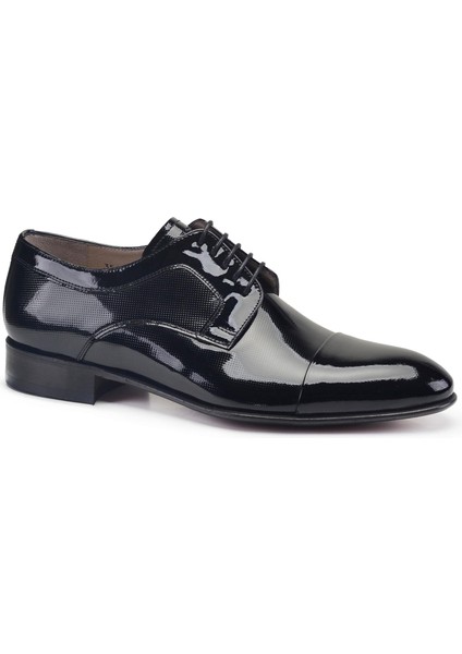 Rugan Siyah Bağcıklı Kösele Erkek Ayakkabı -76563- fiyatları