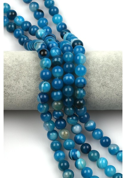 Madagaskar Akik Doğal Taş Dizi 10 mm Küre Kesim