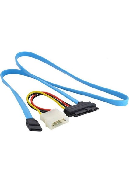 Sas Sata Adaptörü 7 Pin Sata Seri Ata'dan Sas 29 Pin ve 4 Pin Güç Adaptörü Bağlantı Kablosu 70 cm Kablo Teli (Yurt Dışından)
