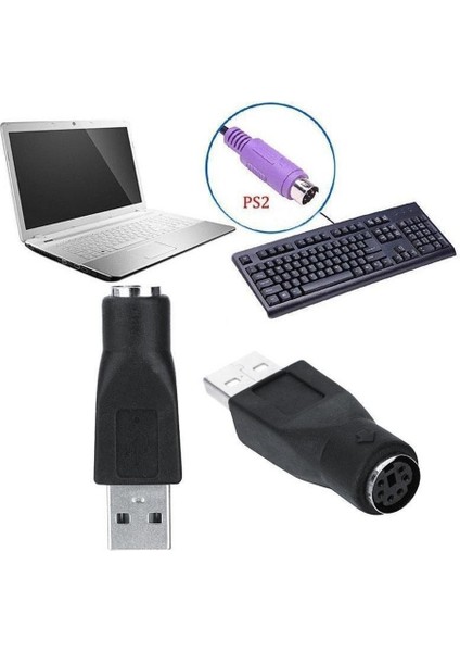 Dişi USB Erkek Dönüştürücü Dişi Adaptör Dönüştürücü USB Konektörü Pc Için Sony Ps2 Klavye Fare Için (Yurt Dışından)