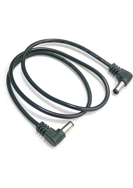 Dc 90 Derece Kablo Dc Güç 5.5 x 2.1mm / 2.5mm Erkek - 5.5 2.1/2.5mm Erkek Fiş Kablosu Sağ Açılı 90 Derece 60CM (Yurt Dışından)