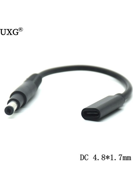 USB Tip C Dişi 4.8*1.7mm Erkek Tak Dönüştürücü Dc Güç Jakı Dizüstü Bilgisayar Şarj Kablosu Için Hp Compaq 500 510 520 530 540 550 620 (Yurt Dışından)