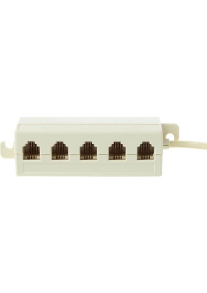 RJ11 Jack 5 Yollu Çıkışlı Telefon Telefon Modüler Hat Ayırıcı Fiş Adaptörü 6P4C (Yurt Dışından)