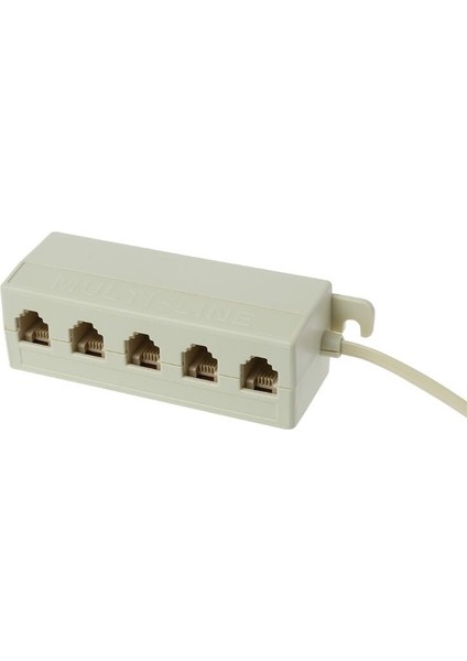 RJ11 Jack 5 Yollu Çıkışlı Telefon Telefon Modüler Hat Ayırıcı Fiş Adaptörü 6P4C (Yurt Dışından)