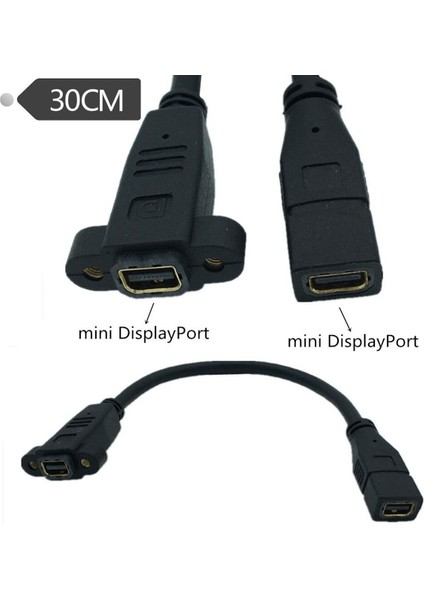 Mini Displayport Dişi Soket Panel Montajlı Mini Displayport Dişi Uzatma Kablosu Mini Dp Dişi Minidp Dişi Kablo 0.3 M (Yurt Dışından)