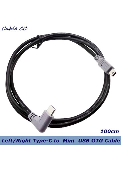 Mini USB Erkek USB 3.1 Tip-C Erkek 90 Derece Açı Dönüştürücü Cep Telefonu U Disk Mobil Sabit Disk Için Otg Adaptör Veri Kablosu (Yurt Dışından)