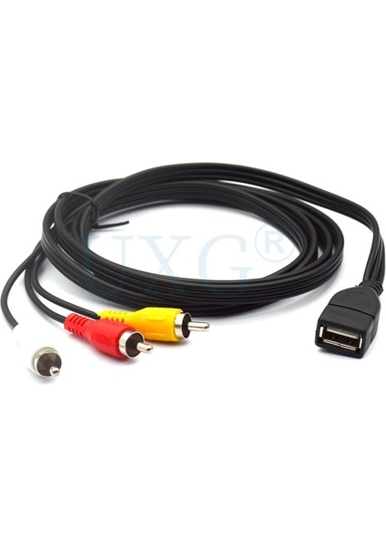 Duttek 5 Feet/1.5 M USB 2.0 Kadın - 3 Rca Erkek Video A/v Pratik Kamera Adaptörü Av Ekipmanları Için Harika Kablo 150 cm (Yurt Dışından)