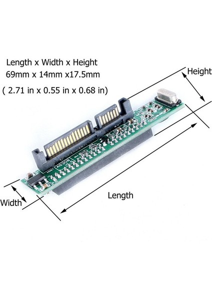 44 Pin 2,5 '' Ide HDD SSD Dizüstü Sabit Disk Dişi - 7 + 15 Pin 22 Pin 2,5 (Yurt Dışından)