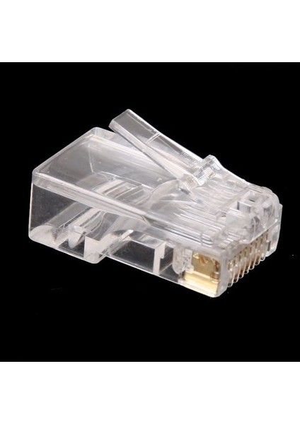 Kebidu 50 Adet RJ45 Rj-45 Cat5 CAT5E Modüler Kablo Kafa Fişi Ethernet Altın Kaplama Ağ Konektörü En Iyi Promosyon (Yurt Dışından)