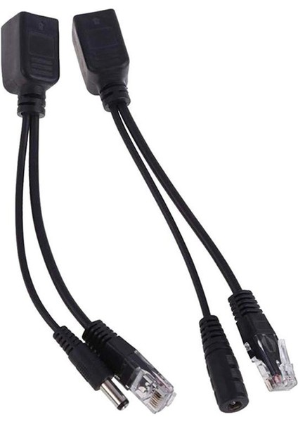 Adaptör Kablosu Konnektörler Pasif Güç Kablosu Ethernet RJ45 Anahtarı Enjektör Kablosu 1 Çift Poe X5X5 (Yurt Dışından)