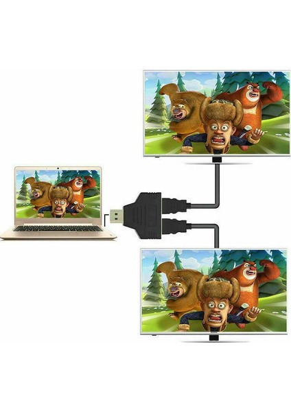 Ps4 Xbox Hdtv Projektör Için HDMI Uyumlu 1'i 2 Arada Çıkış Için 1080P Projeksiyon Ayırıcı Adaptör Dönüştürücü (Yurt Dışından)