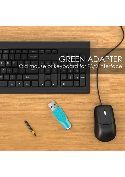 2 Adet USB 2.0 Erkek Kadın Dönüştürücü Adaptör Ps2 Ps/2 Bilgisayar Pc Dizüstü Klavye Fare Konektörü USB Ps/2 Adaptörü (Yurt Dışından)