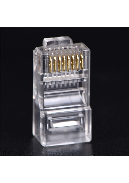 50 Adet RJ45 Cat5 CAT5E Cat6 Modüler Konnektör Fişi 8P8C Bilgisayarlar Için Fiş Adaptörü Kristal Ağ (Yurt Dışından) fiyatları