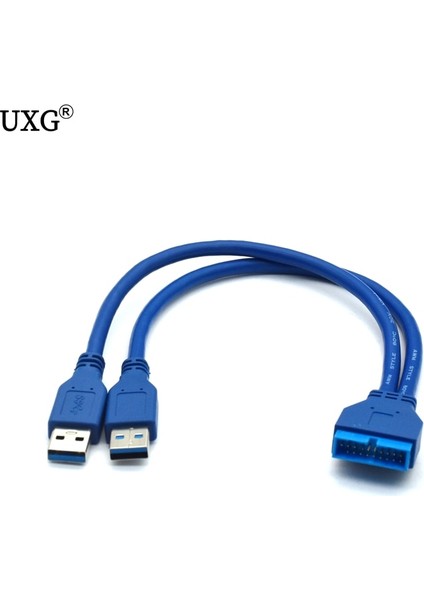 Çift 2 Bağlantı Noktalı Usb3.0 USB 3.0 A Erkek Anakart Anakart 20PIN Kablo Adaptörü 19 Pin USB Uzatma Kablosu (Yurt Dışından)