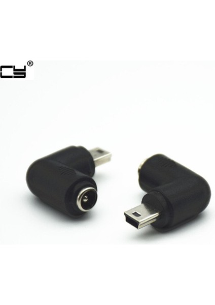 Mini USB 5pin Erkek Dc Güç Jakı 5.5 2.1mm Şarj Şarj Şarj Cihazı Adaptörü Sağ Açılı 90 Derece Tip Adaptör Konektörü (Yurt Dışından)