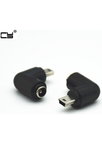 Mini USB 5pin Erkek Dc Güç Jakı 5.5 2.1mm Şarj Şarj Şarj Cihazı Adaptörü Sağ Açılı 90 Derece Tip Adaptör Konektörü (Yurt Dışından)
