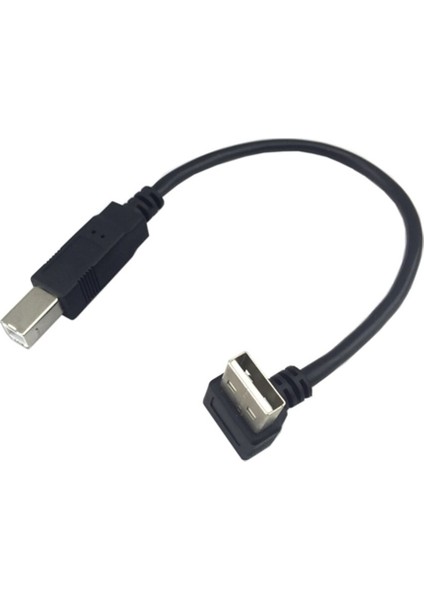 Yukarı Açılı 90 Derece USB 2,0 Konnektör Tipi B Yazıcı Tarayıcı Sabit Diski Için Konnektör Kablosu 20CM Örgü Korumalı (Yurt Dışından) fiyatları
