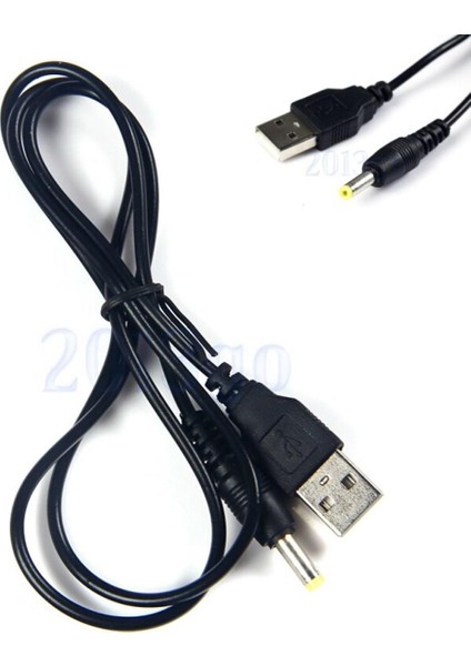 4.0mm/1.7mm Uzunluk USB Bağlantı Noktası A Dc 5 V Güç Adaptörü Uzatma Kablosu 80 cm Şarj Sony Psp Bakır Tel Konektörü Siyah Uzatma (Yurt Dışından)