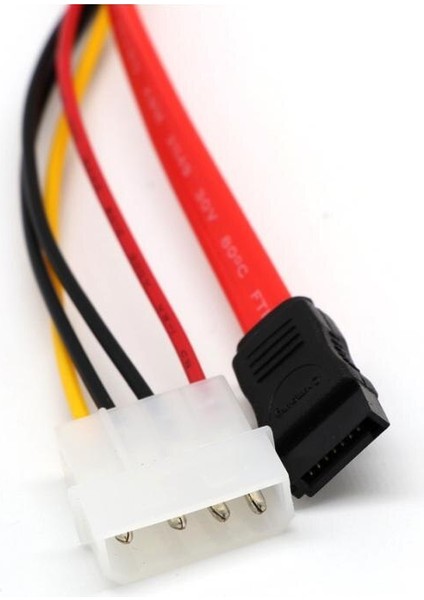 Suppion Molex 30 cm Sata Combo 15 Pin Güç ve 7 Pin Veri Kablosu 4 Pin Molex'ten Seri Ata'ya Kurşun Kablo Molex'ten Sata Güç Adaptörüne (Yurt Dışından)