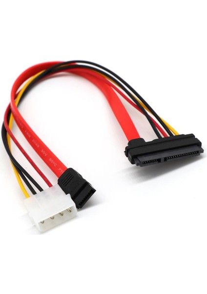 Suppion Molex 30 cm Sata Combo 15 Pin Güç ve 7 Pin Veri Kablosu 4 Pin Molex'ten Seri Ata'ya Kurşun Kablo Molex'ten Sata Güç Adaptörüne (Yurt Dışından)