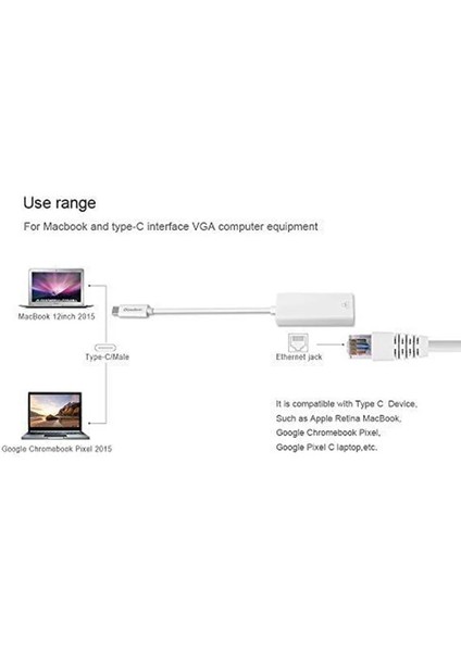 MACBook ve Typec Cihazları Için Usb-C/type-C - RJ45 Ethernet Lan Internet Kablosu Adaptörü B88 (Yurt Dışından) modelleri