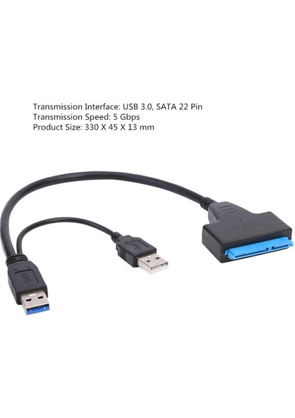 Usb2.0 USB 3.0 Sata SSD HDD Sabit Disk Sürücüsü Dönüştürücü Kablosu Harici 2.5 Inç Sata HDD Için Yüksek Hızlı Adaptör Kablosu (Yurt Dışından)