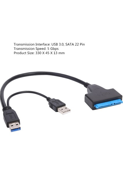 Usb2.0 USB 3.0 Sata SSD HDD Sabit Disk Sürücüsü Dönüştürücü Kablosu Harici 2.5 Inç Sata HDD Için Yüksek Hızlı Adaptör Kablosu (Yurt Dışından)
