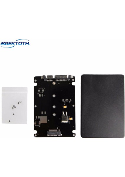 Yeni B+M Anahtar Soketi 2 M.2 Ngff (Sata) Ssd'den 2.5 Sata Adaptör Kartına, Kılıflı Yeni Feb5 (Yurt Dışından)