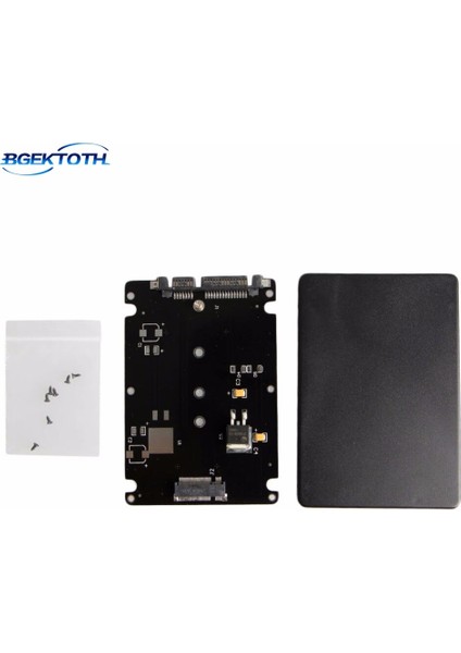 Yeni B+M Anahtar Soketi 2 M.2 Ngff (Sata) Ssd'den 2.5 Sata Adaptör Kartına, Kılıflı Yeni Feb5 (Yurt Dışından)