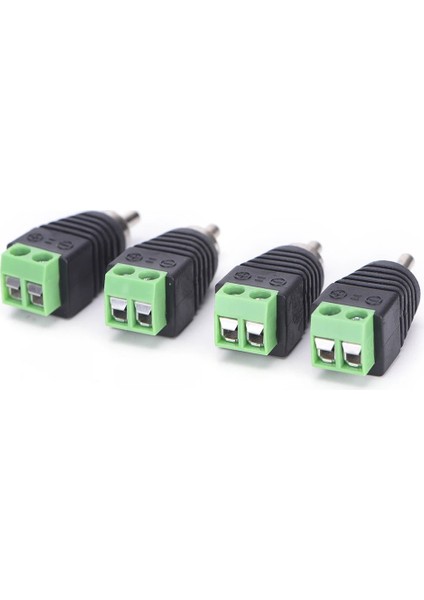 4 Adet/grup Cctv Fono Rca Erkek Fiş Av Terminal Konnektörü Video Av Hoparlör Tel Kablo Ses Erkek Rca Konnektör Adaptörü (Yurt Dışından)
