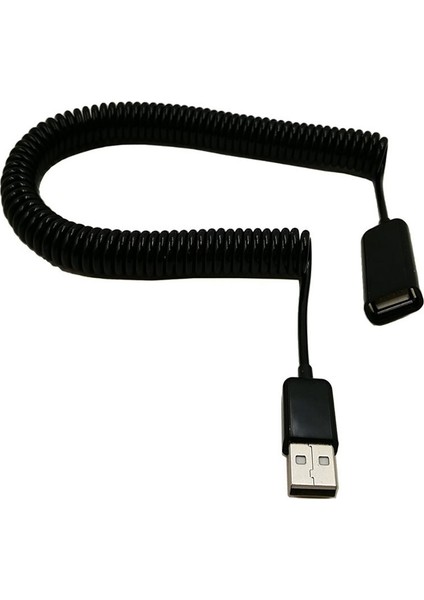 Teleskopik USB Erkekten Dişiye Uzatma Kablosu Sarmal Usb2.0 Erkek Uzatma Kablosu USB Yaylı Kablo 3m (Yurt Dışından) indirimleri