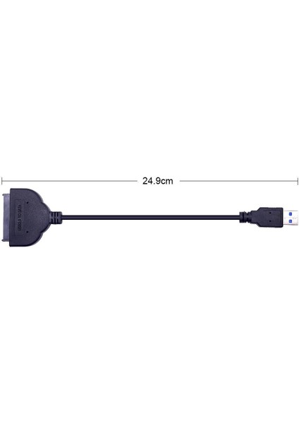 Chıpal 5 Gbps USB 3.0 Sata 3.0 Kablo Adaptörü Usb3.0 Seri Ata Iıı 7 + 15 22PIN Dönüştürücü Için 2.5in HDD Sabit Disk Sürücüsü (Yurt Dışından)