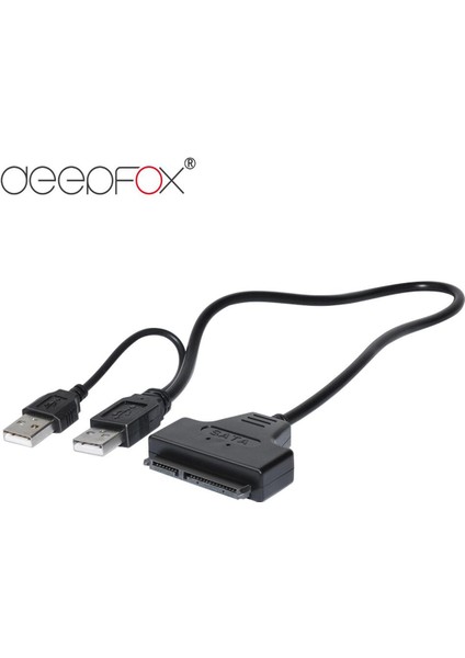 Deepfox Çift USB 2.0 Sata 3 2.5 Inç Sabit Sürücü Kablosu Sabit Disk Sürücüsü Adaptör Kablosu SSD (Yurt Dışından)
