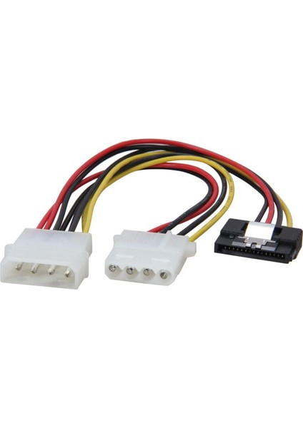 Inç Molex 4-Pin Erkek - Dişi Uzatma Kablosu W/ Atx 12V/5V ve Sabit Disk Hdd/ssd Için 15-Pin Sata Güç Ayırıcı Kablo (Yurt Dışından)