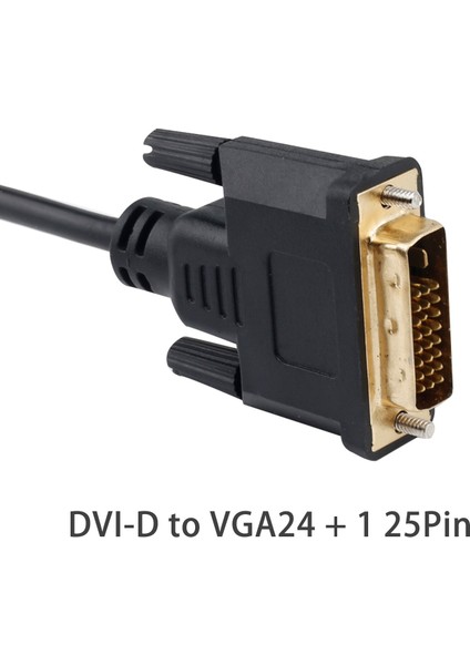 DVI Erkek - VGA Dişi Adaptör Için Full Hd 1080P Dvı-D - VGA24 + 1 25PIN - 15PIN Kablo Dönüştürücü Pc Bilgisayar Monitörü Için (Yurt Dışından)