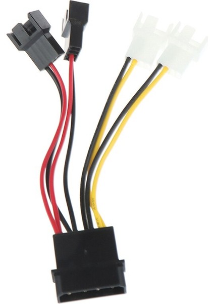 4pin 3pin Fan Güç Kablosu Adaptörü 12 V * 2/ 5 V * 2 Bilgisayar Soğutma Fanı Kabloları Cpu Pc Kasa Fanı (Yurt Dışından)
