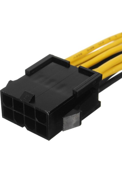 Pcı-E Pcıe 8 P Kadın 2 Port Çift 8pin 6 + 2 P Erkek Btc Madenci Madencilik Gpu Grafik Ekran Kartı Güç Kablo Kordonu 18AWG Tel 20 cm (Yurt Dışından)