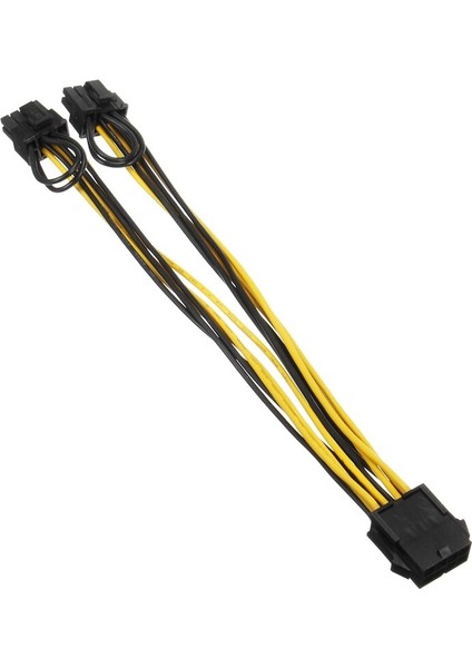 Pcı-E Pcıe 8 P Kadın 2 Port Çift 8pin 6 + 2 P Erkek Btc Madenci Madencilik Gpu Grafik Ekran Kartı Güç Kablo Kordonu 18AWG Tel 20 cm (Yurt Dışından) fırsatları