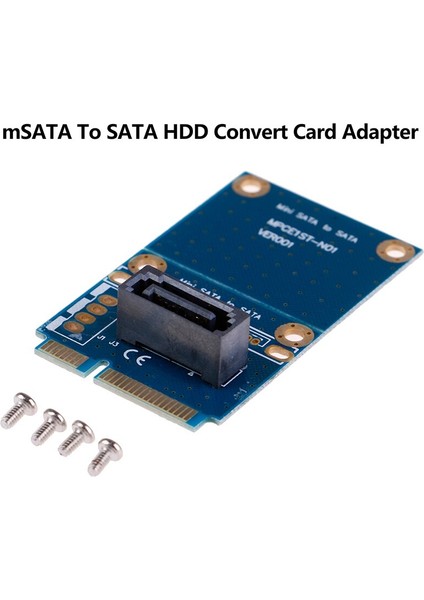 Msata Mini Pcı-E Express Sata SSD Yuvası - 7 Pin Sata HDD Dönüştürme Kartı Adaptörü (Yurt Dışından)