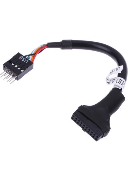 USB 3.0 20-Pin Erkek - USB 2.0 9-Pin Anakart Başlık Dişi Adaptör Kablosu (Yurt Dışından)