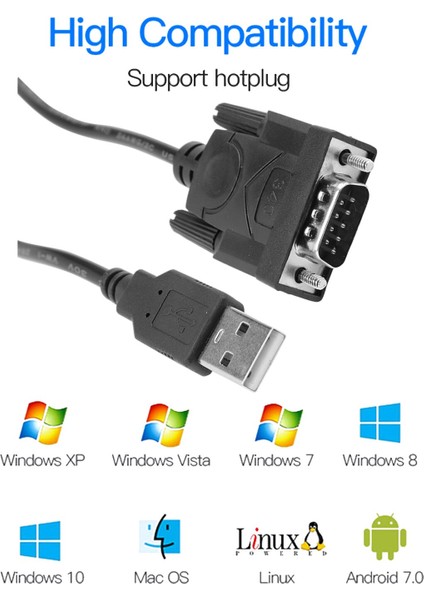 USB 2.0 RS232 9pin Db9 USB Dönüştürücü Erkek Seri Kablo Win 10/8/7 Adaptörü Hp Dizüstü Bilgisayar Bilgisayar Aksesuarları (Yurt Dışından)