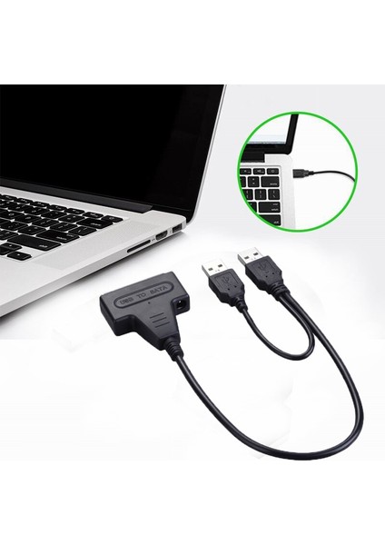 22-Pin USB 2.0 Sata 22PIN Sabit Disk Kolay Sürücü Kablosu SSD 2.5 Inç Adaptör Hattı Win7 Win8 WIN10 Mac Os (Yurt Dışından) modelleri