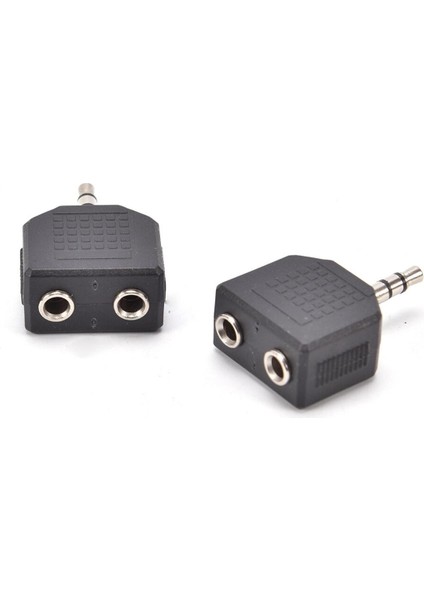 2 Adet Ses 3.5mm Jack Erkek Çift Aux Kadın Kulaklık Y Splitter Adapte Mikrofon Ses Y Splitter Kablosu Kulaklık Pc Adaptörü (Yurt Dışından)