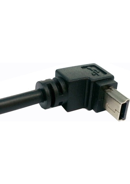 Aşağı Açılı 90 Derece Mini USB 2.0 B Tipi 5pin Erkek - USB Erkek Veri Kablosu 0,5 M (Yurt Dışından) indirimleri
