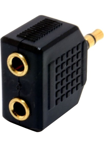 Gelişmiş 2019 Yeni Adaptör 3.5mm Stereo Jak Kulaklık Splitter Adaptörü 1 Fiş 2 Soket Yüksek Kaliteli Siyah Adaptör Mini L0314 (Yurt Dışından)